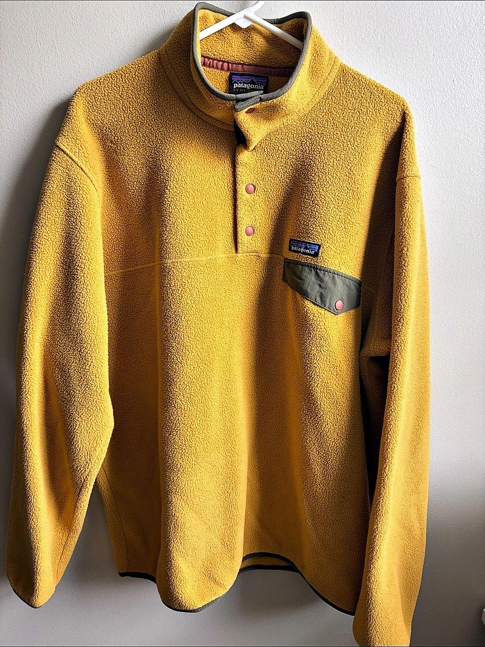 Patagonia Lightweight Synchilla Snap-T Pullover Yellow and Brown Men’s size XXL